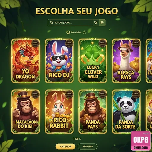 okpg - app exclusivo - Interface do App